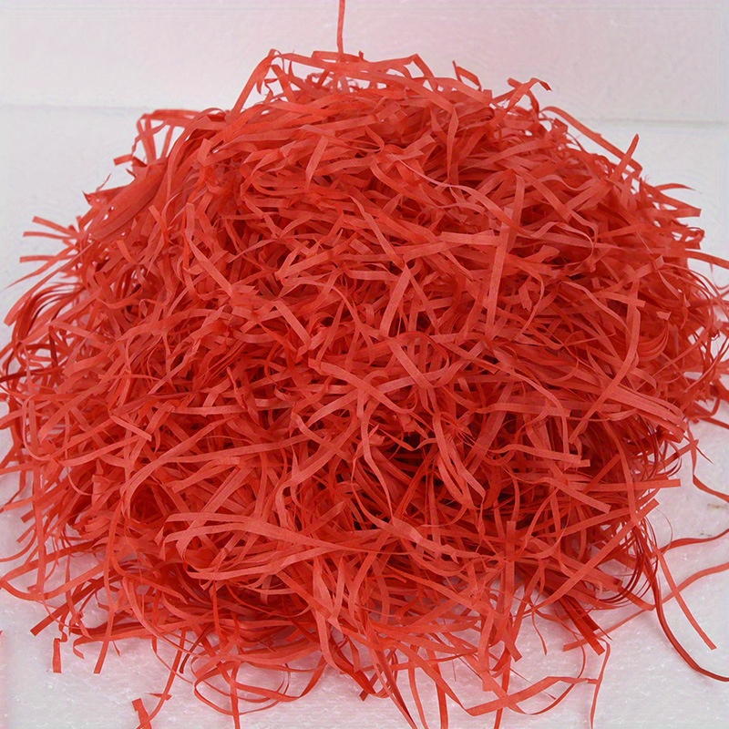 Feildoo 100g Filler Shred Paper Craft Shredded Basket Grass Shred Paper  Craft Crinkle Cut Paper Shred Filler Raffia Paper Shreds Strands Crinkle  Confetti for Gift Wrapping, B#Orange Red, PR2774 
