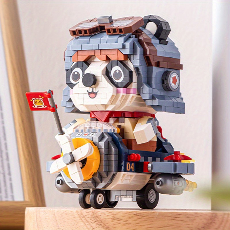Cute Panda Building Blocks, DIY Air Force Pilot Soldier Panda Model, Mini  Building Blocks, Gift