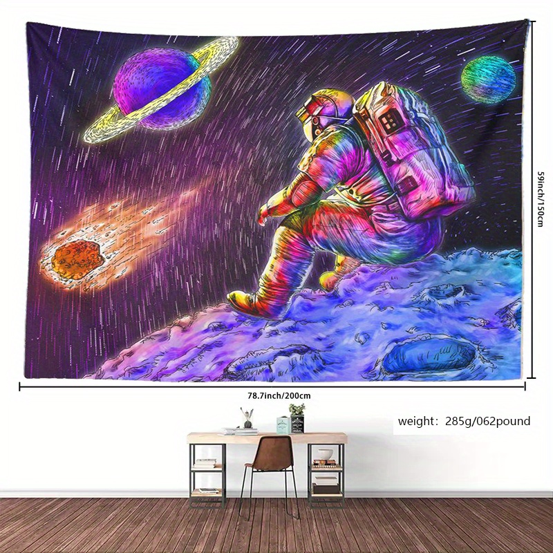 Space Astronaut Theme Tapestry Fashion Versatile Planet - Temu