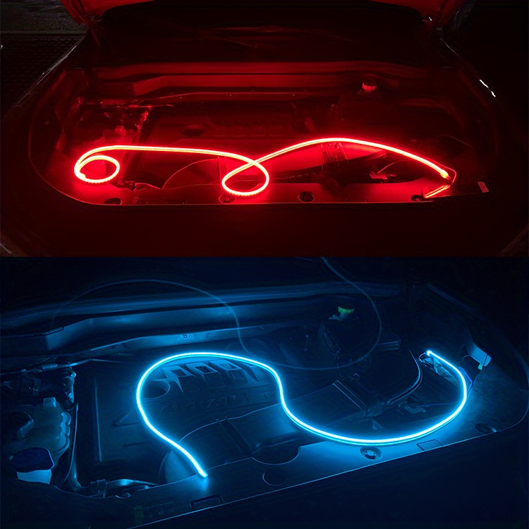 Goodream Auto Haube Licht, 70 Zoll Auto LED Tagfahrlicht Streifen, 12V  flexible Scheinwerfer Universal Motorabdeckung Dekoration Außenzubehör für