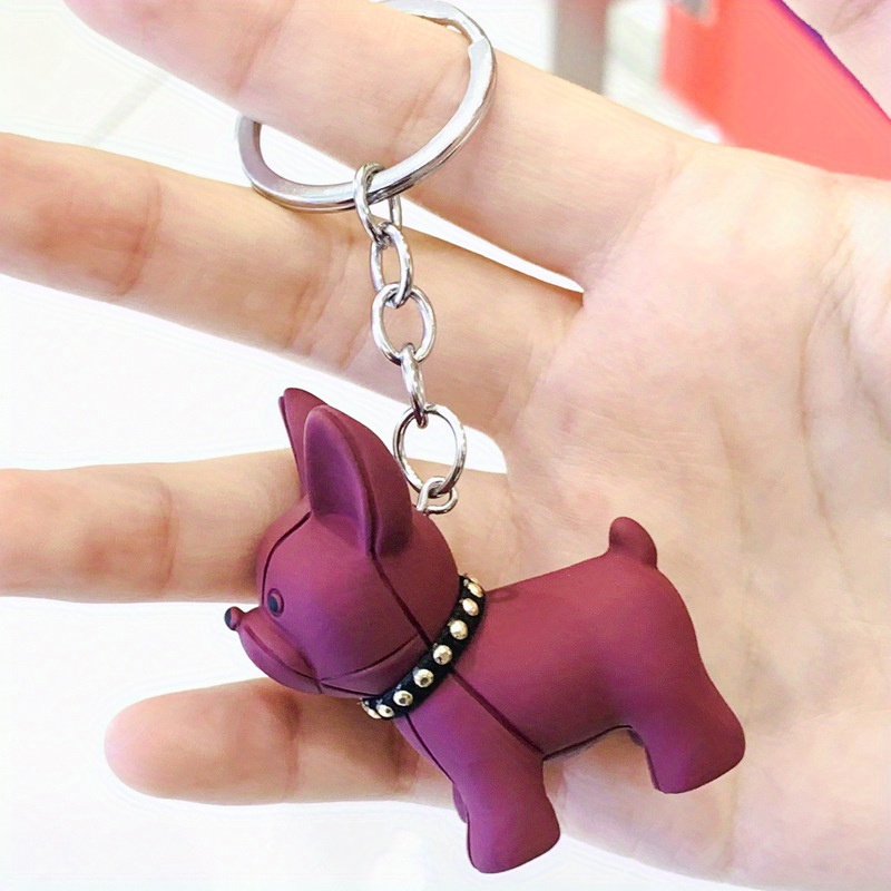 1pc French Bulldog Keychain For Women, Cute Animal Cartoon Bulldog