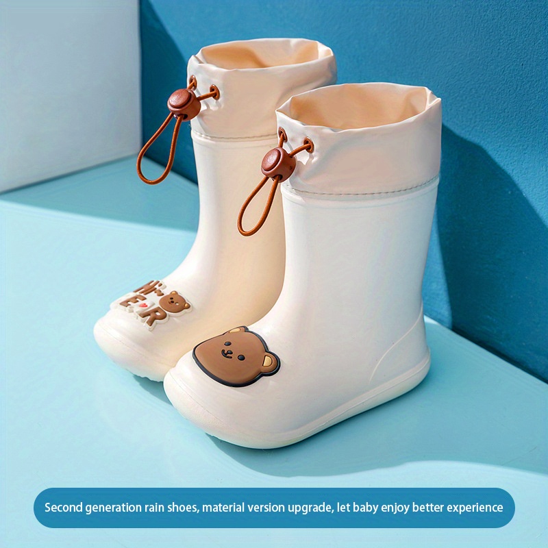 Boys Girls Adorable Bear Waterproof Rain Shoes Wear - Temu