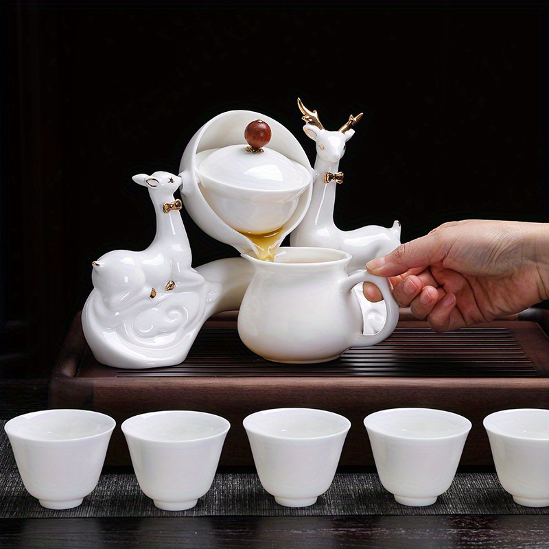 Experience the Beauty of Chinese Tea Set with Our White Suet Jade