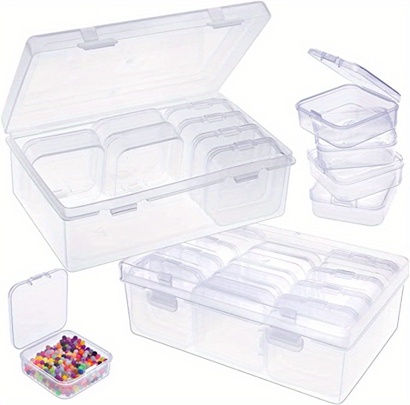 Rebanky 12 Piezas Caja Pequeña Plastico Transparente Cajitas