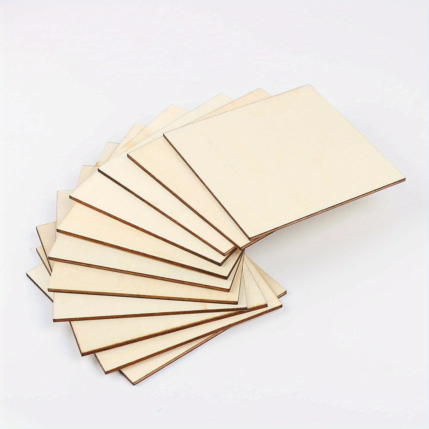 Composite Board Painting Wooden Crafts Square Small Wooden Temu