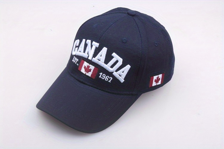 Classica Lettera Canada Cappello Baseball In Cotone Ricamato - Temu Italy