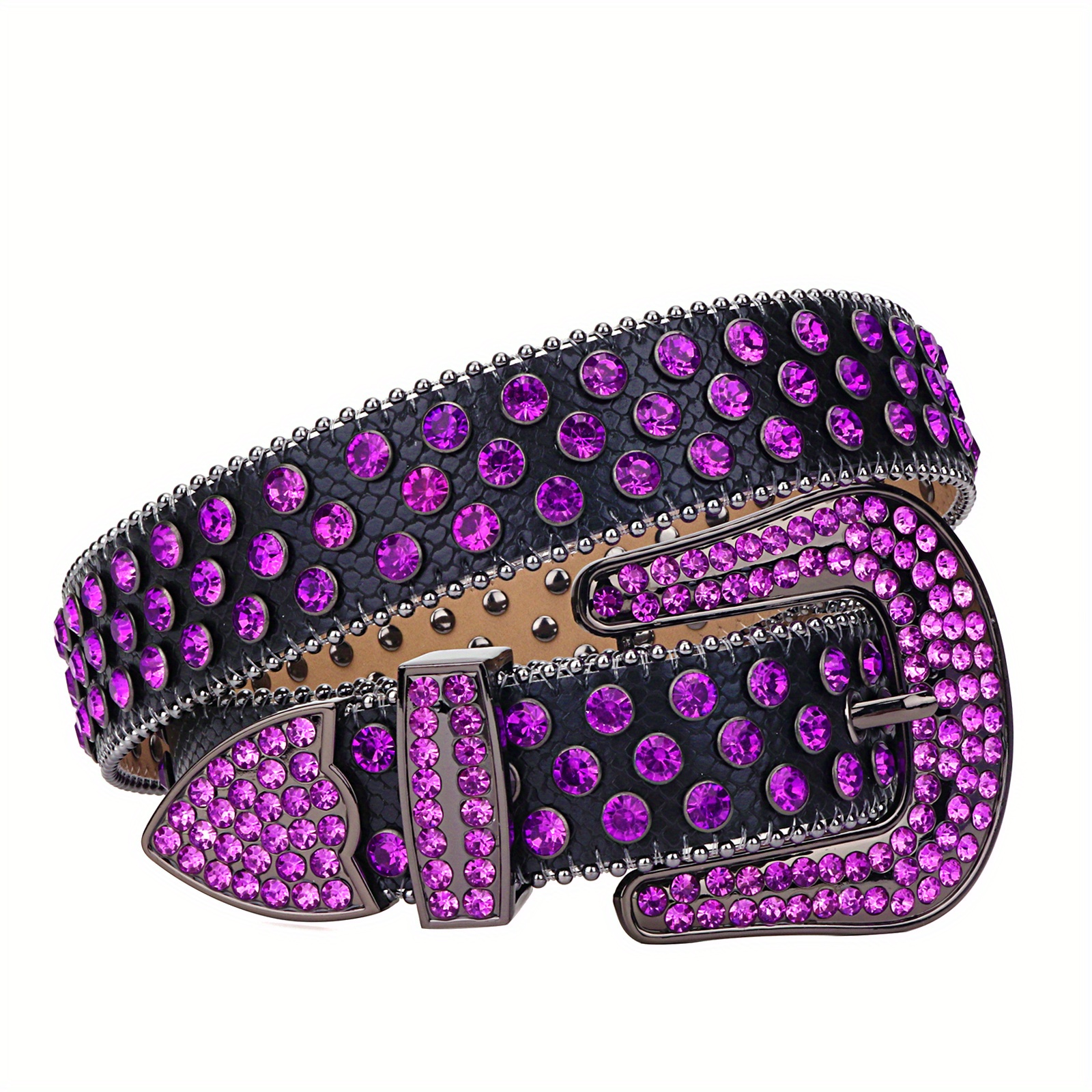 Men's Women's Sparkle Fashion Rhinestone Belt Western Cowboy