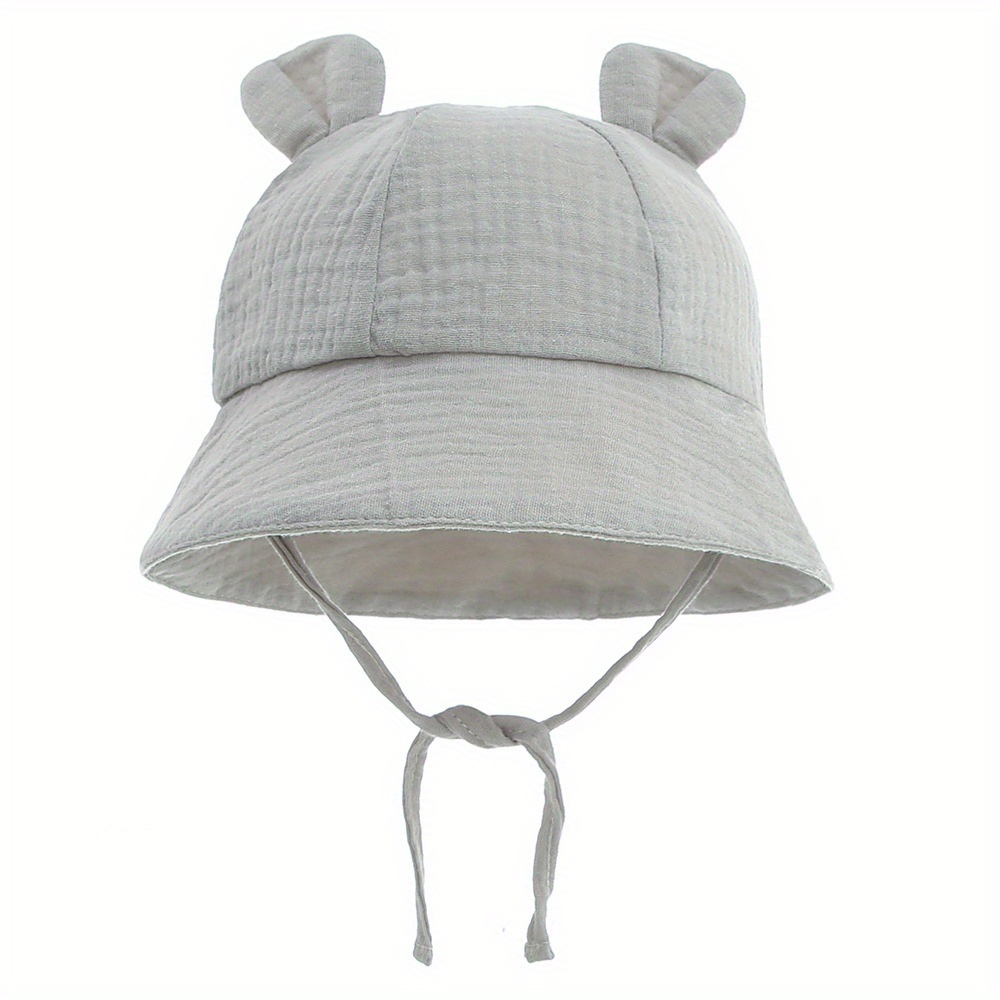 Subolong Fisherman Hat Women Cute Cartoon Hiking Beach Fishing Couple Hats Bear Ears Sunscreen Sunshade Cap Pot Hat