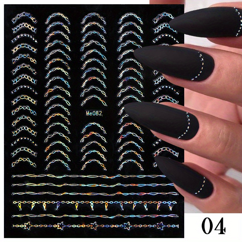 Metallic Holographic Laser Nail Tape