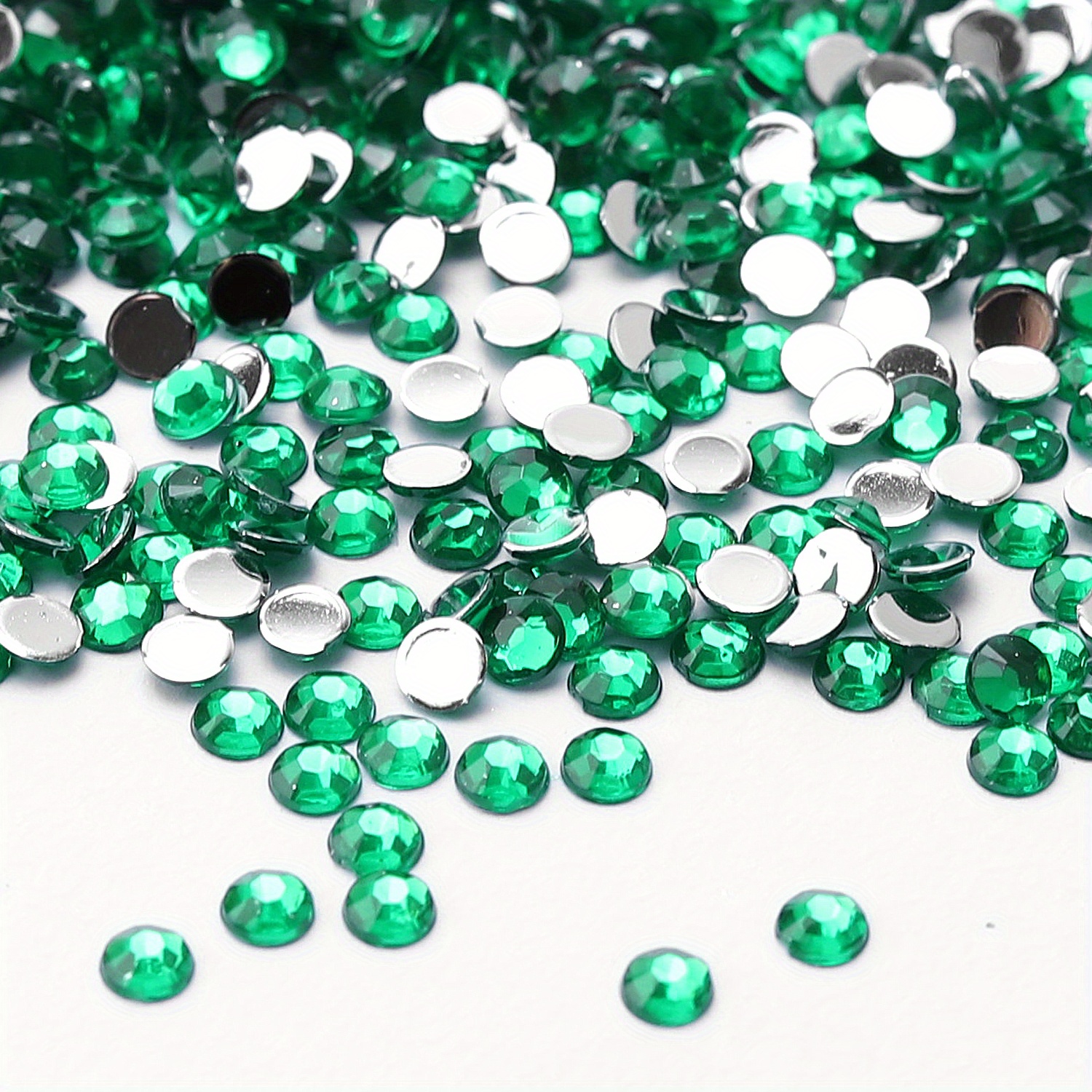 Multi Shapes 3d Flat Back Nail Rhinestones green Nail Gems - Temu