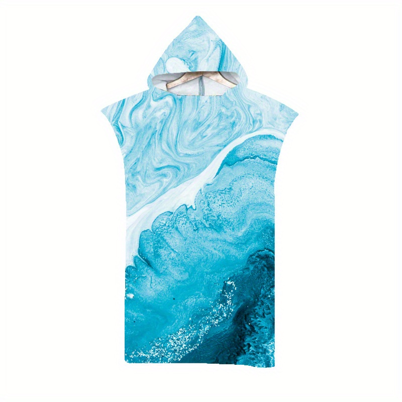 Toalla de poncho de surf de playa verde militar, con capucha, toalla de  microfibra de secado rápido, toalla de baño de playa de viaje para adultos