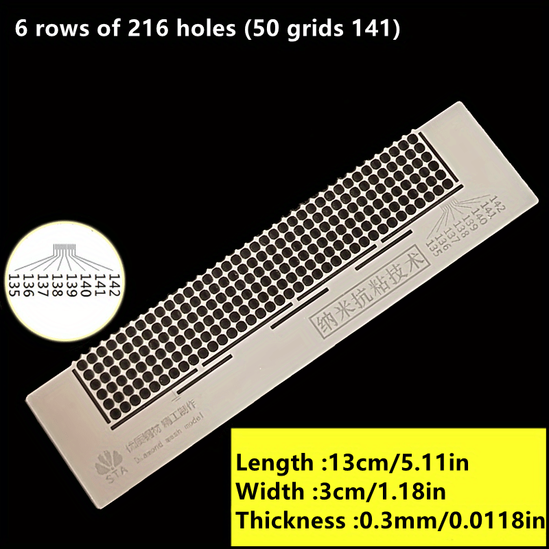 DIY Diamond Painting Tools Net Ruler Drilling Ruler Solid Color Stainless  Steel Diamond Embroidery Painting Ruler