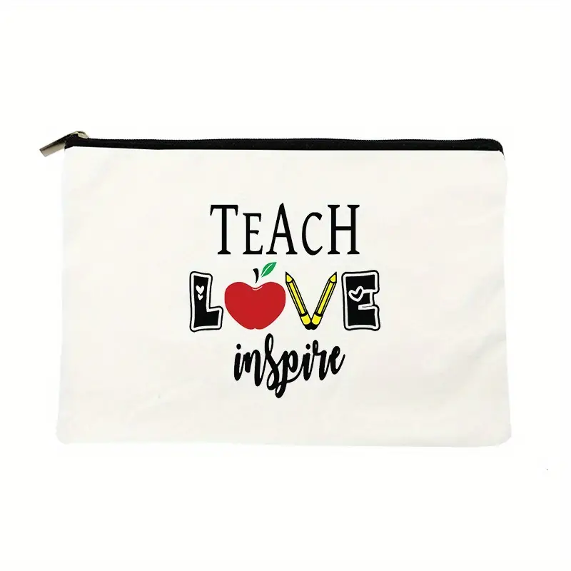 Teach Love Inspire Makeup Bag Toiletry Organizer Pencil - Temu