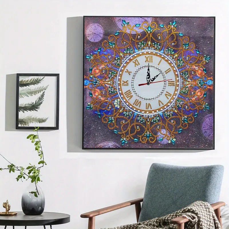 Diy 5d Artificial Diamond Painting By Number Kit Diamond Art Vintage Flower  Clock Special Shape Rhinestone Diamond Painting For Adults Beginners  Colorful Animal Flower Home Wall Decor - Temu