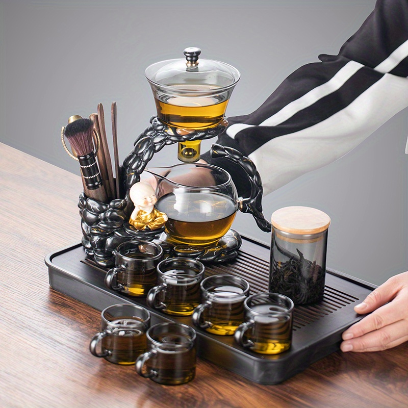 Lazy Tea Set Magnetic Water Diversion Tea Maker Automatic - Temu