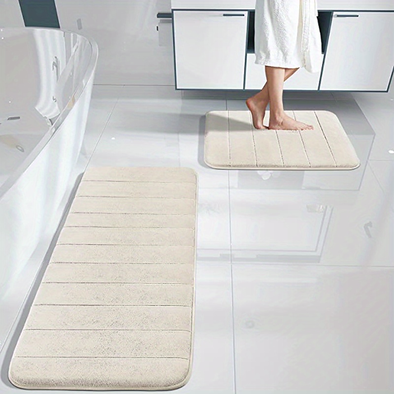 Bathroom Rugs Set Memory Foam Bath Mat Set Non Slip - Temu