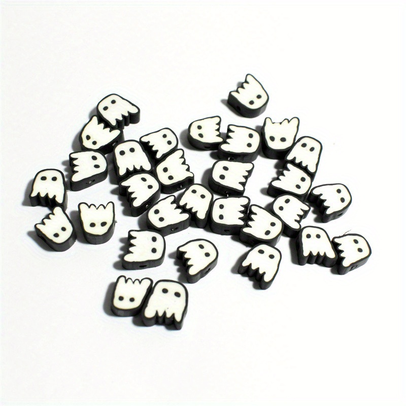 Polymer Clay Beads Pumpkin Soft Pottery Black Beads Loose - Temu