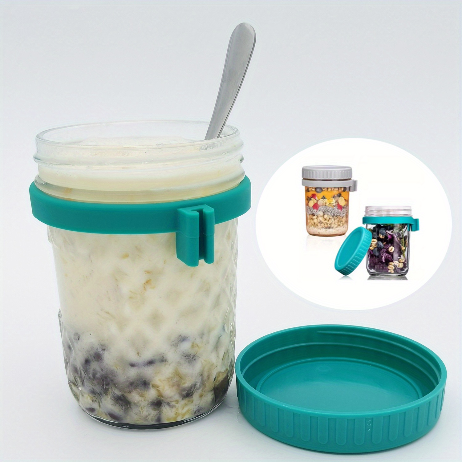 1pc Portable Overnight Oatmeal Container Stainless Steel - Temu