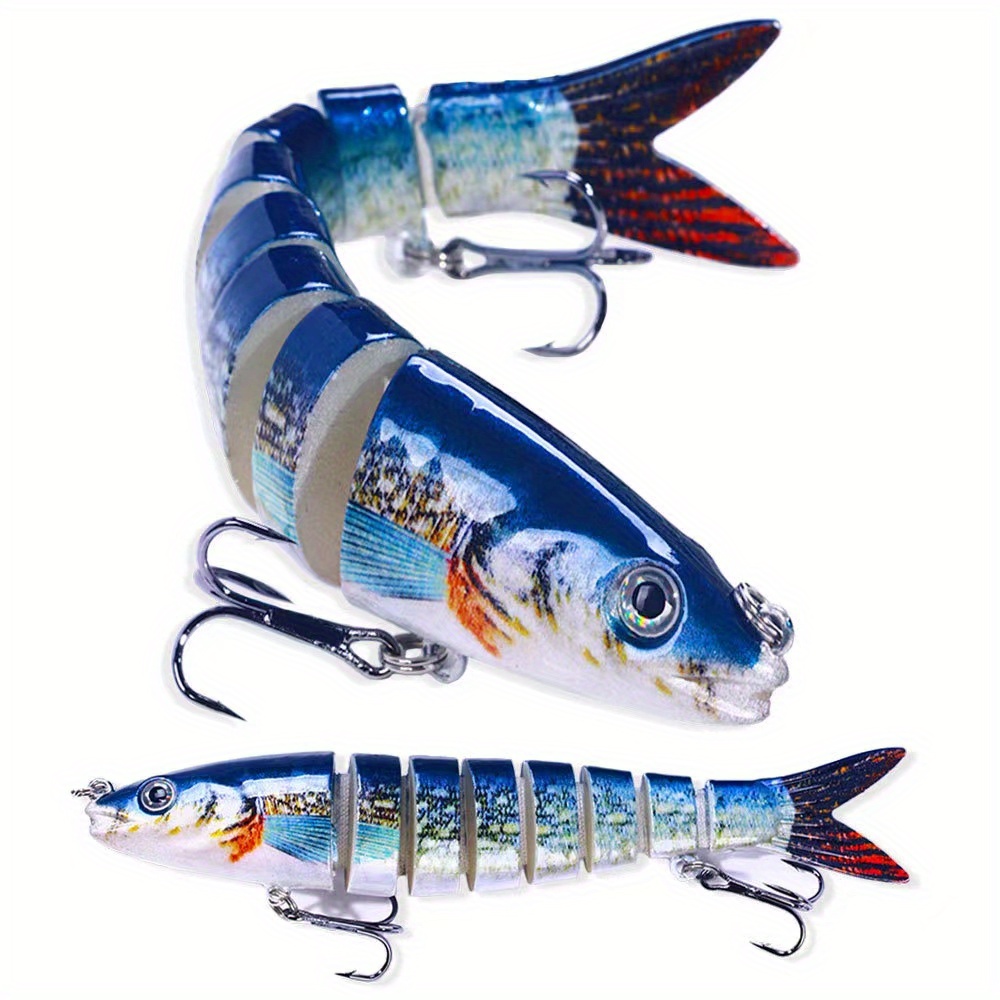 1pc Fishing Lures for Bass Trout, Multi Jointed Swimbaits, Pencil Fishing  Lures with VMC/BKK Hooks, Lifelike Top Water Bass Lures Kit, Long-Cast  Topwater Fishing Lures Freshwater or Sa