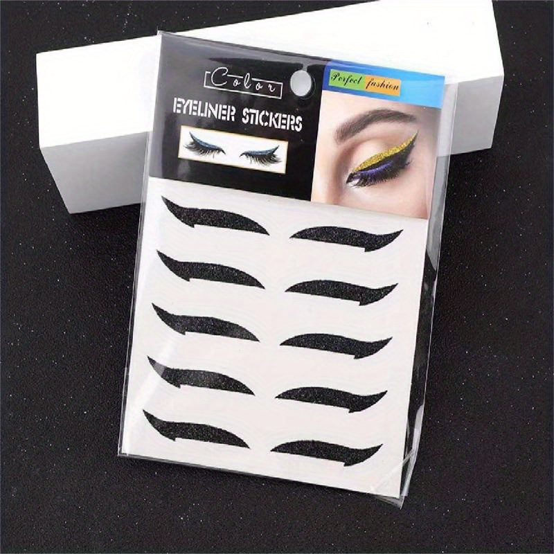 Glitter Eyeliner Stickers Instant Eye Line Strip Self-Adhesive Makeup Tool