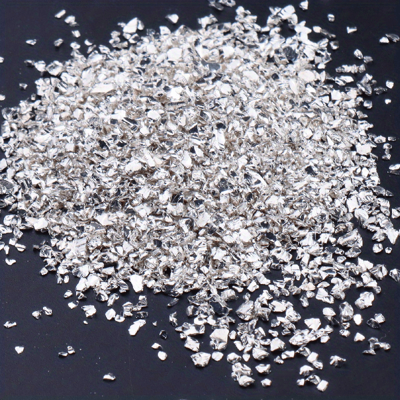 Crushed Glass Craft Glitter For Resin Irregular Metallic - Temu