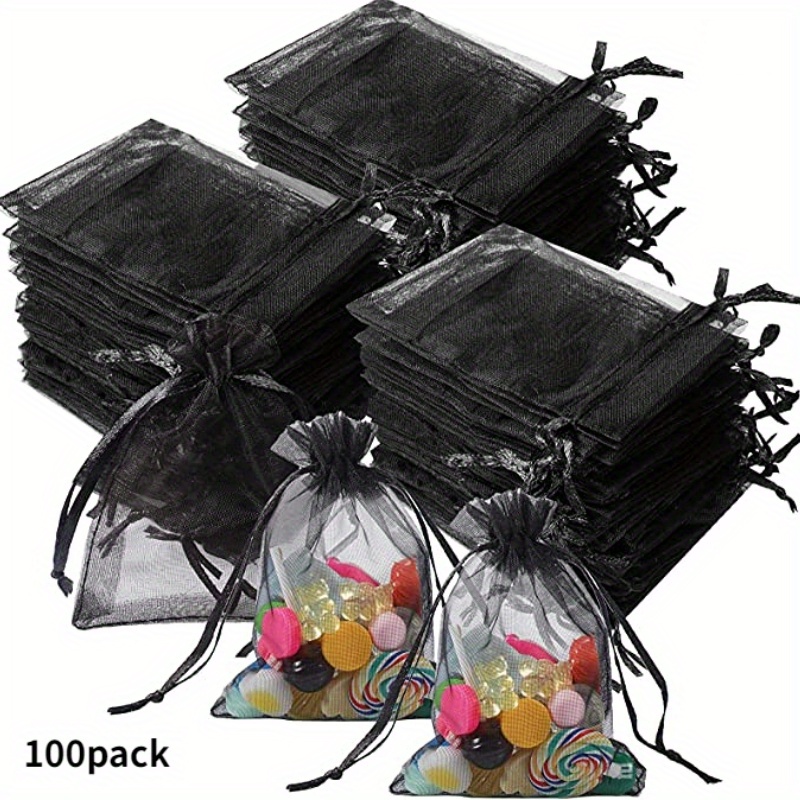 Black organza online bags