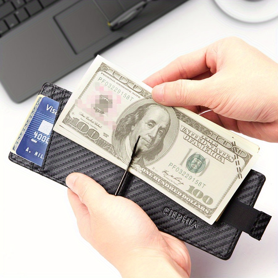 Ultra Thin Carbon Fiber Wallet For Man Rfid Anti Theft Brush Bilfold ...