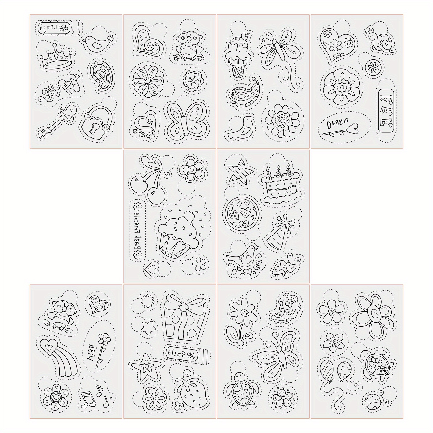 Jeanoko Shrinky Dink Sheets, Heat Shrink Sheets Easy Coloring Halloween  Style Diverse Pattern Easy to Create Widely Used 8Pcs for DIY