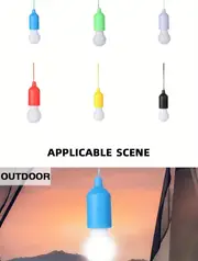 1pc retro led camping pull cord light hangable outdoor chandelier for a cozy night under the stars details 7