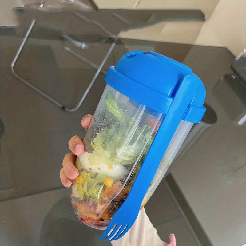 Leakproof Portable Breakfast Bottle With Sauce Box, Fork, And Bpa-free  Container For Yogurt, Oatmeal, Milk, Salad, And Vegetables - Perfect For  Healthy Eating On The Go - Temu