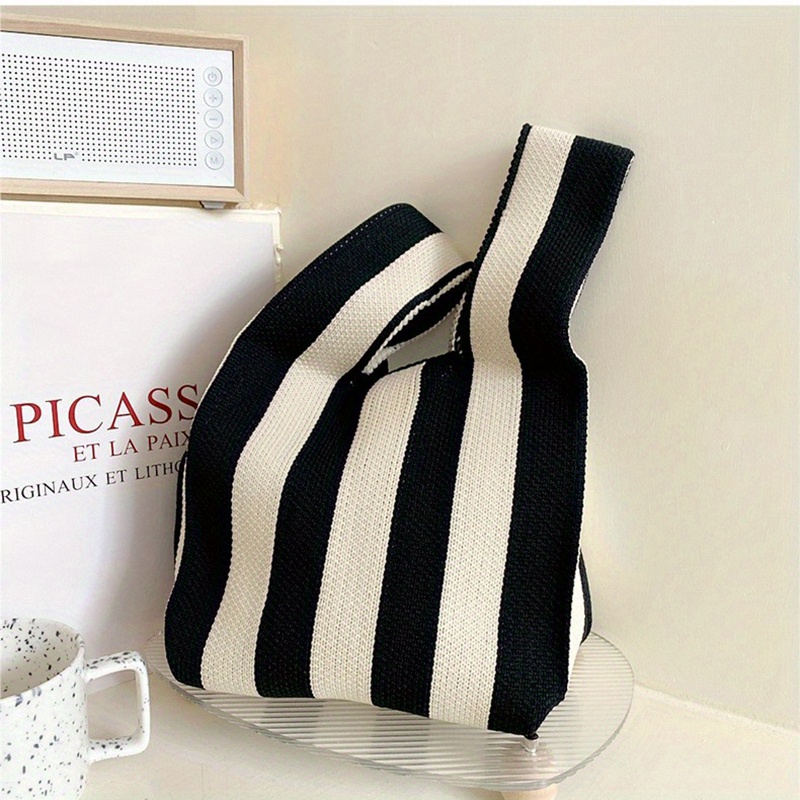 Flower Pattern Crochet Bag Women's Tote Handbags