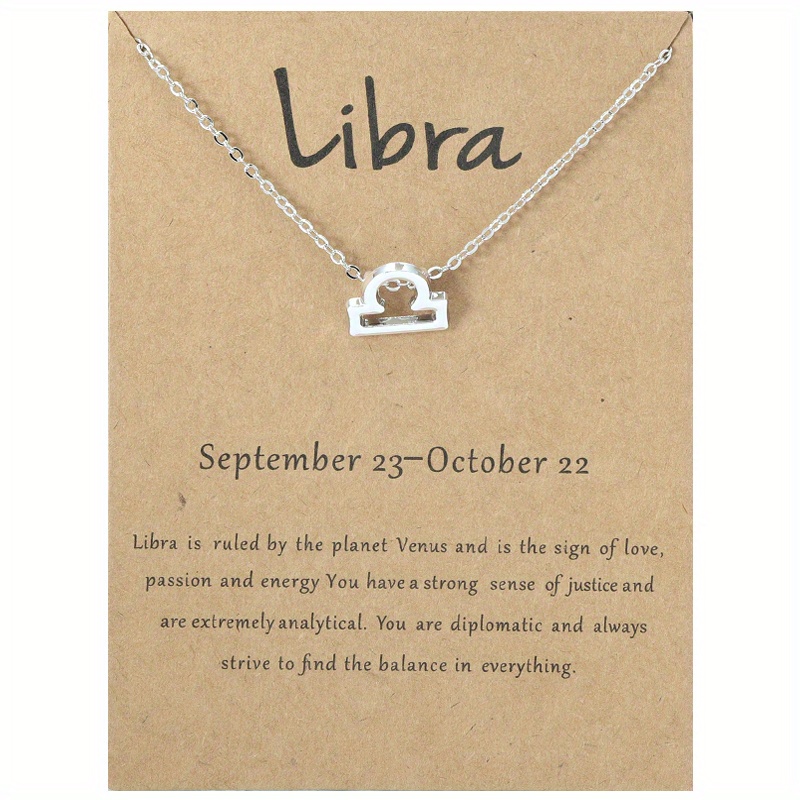 zodiac sign pendant necklace funky style alloy Temu