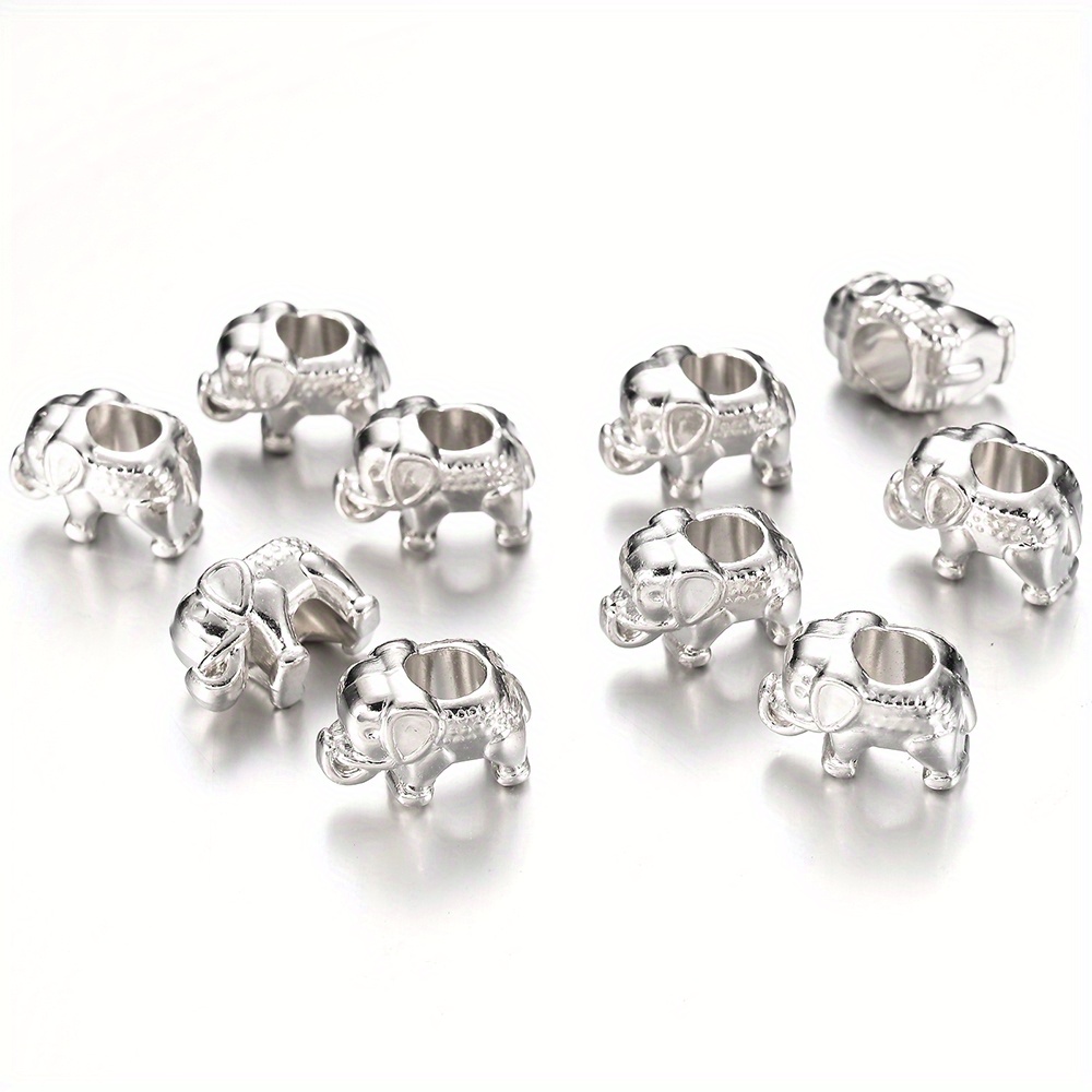 30pcs Random Elephant Ccb Beads Spacer Beads For Making Bracelet Needlework Jewelry Findings