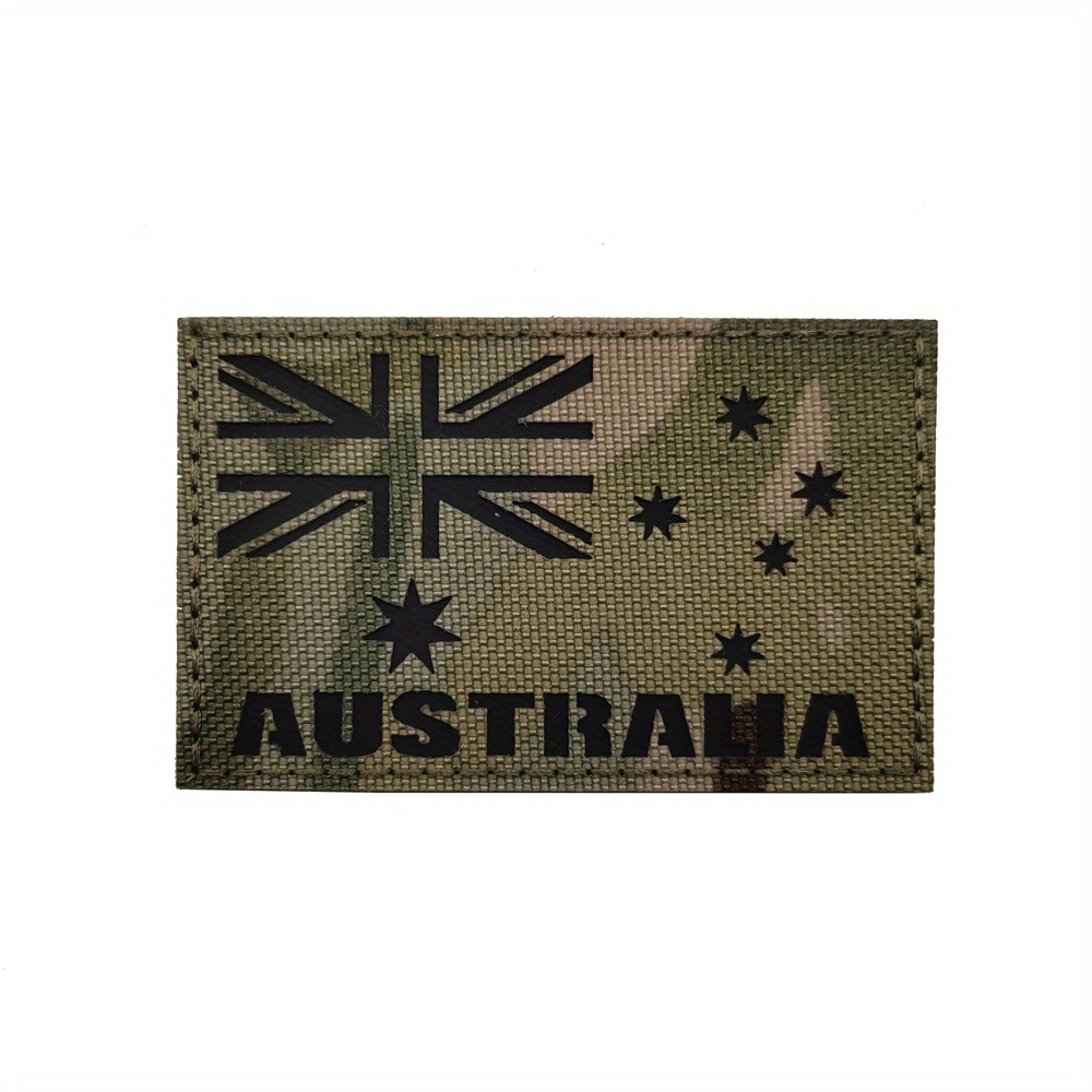 Parche de la bandera nacional de Australia - Parche de velcro personalizado  de bandera bordada, Fabricante de productos promocionales de llaveros y  pines de esmalte