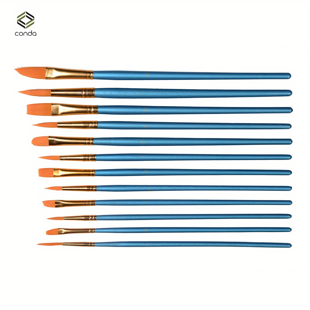 Conda 12 Pieces Paint Brushes Set Acrylic Paint Brush Set Temu