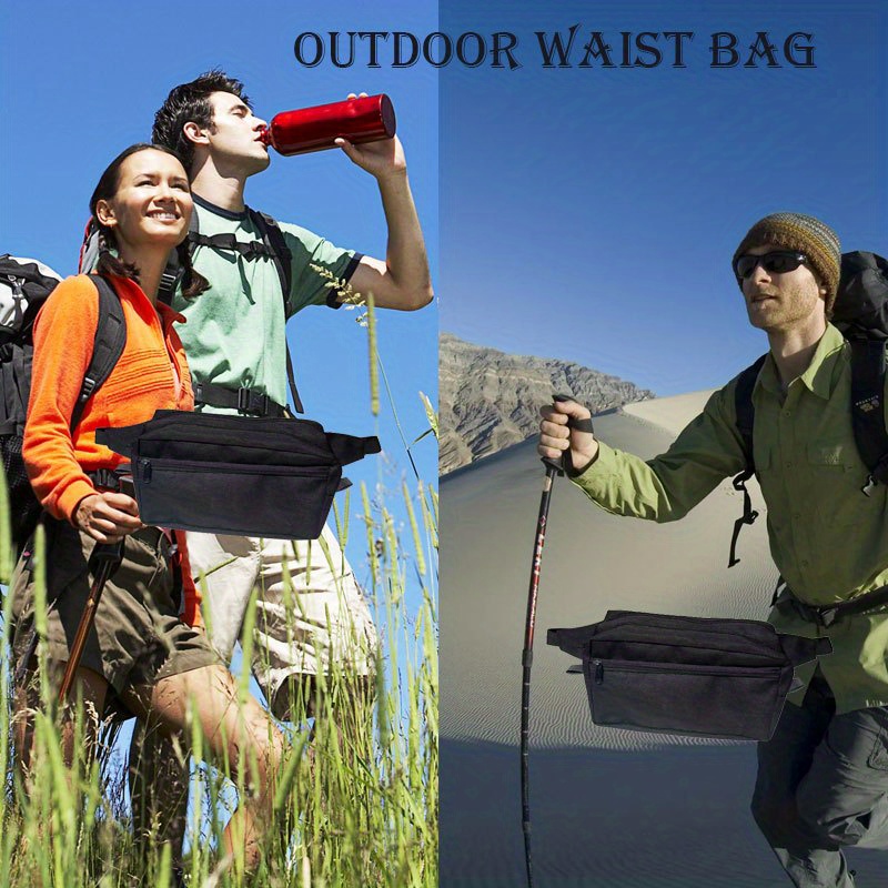 Outdoor Fanny Pack Hiking Fishing Waist bag 2 Water Bottle Holder