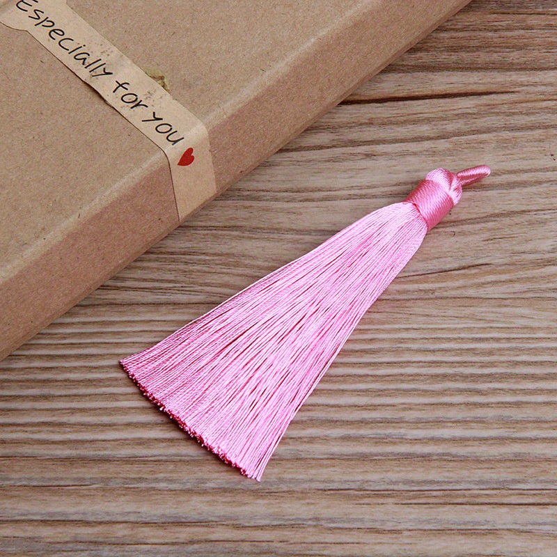 Handmade Silky Floss Mini Tiny Craft Tassels With Cord Loop - Temu