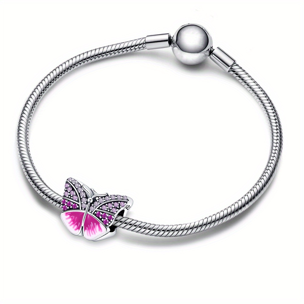 Dazzling Pink Butterfly Charm