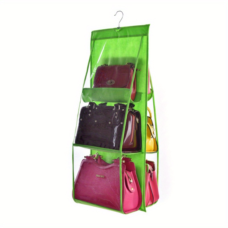 6-pocket Double-sided Handbag Hanging Organizer - Non-woven Hanging Bag  Storage Bag For Wardrobe And Purse - Convenient And Stylish Way To Keep  Your Handbags Organized - Temu