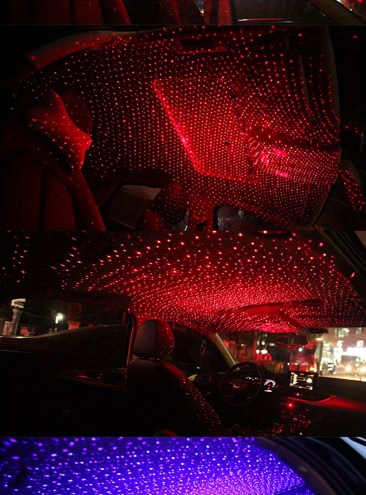 Haizg Car USB LED Starry Sky Projector Lamp Accessories Interior Decorative Car  Roof Top Ceiling Star Light - China Car Interior Lights, Car Atmosphere  Light
