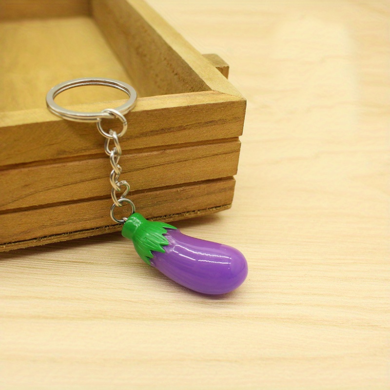 Vegetable Keychain Simulation Carrot Corn Tomato Pumpkin Eggplant Gift