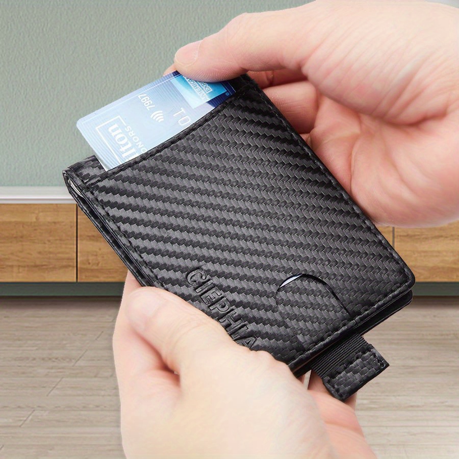 Ultra Thin Carbon Fiber Wallet For Man Rfid Anti Theft Brush Bilfold ...