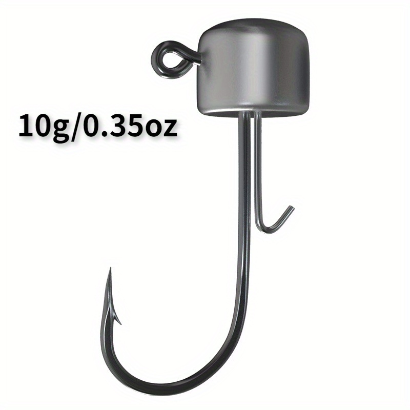 5/10pcs Ned Hooks Fishing Jig Lure With Barbed Hooks - Cylindrical Shape For Crank Jigging And Soft Worm Fishing - Available In Multiple Weights (1.5g-10g)