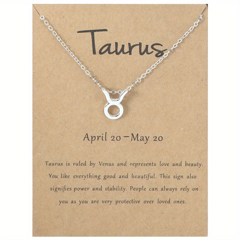 12 Astrological Zodiac Star Signs Pendant Necklace Temu Canada