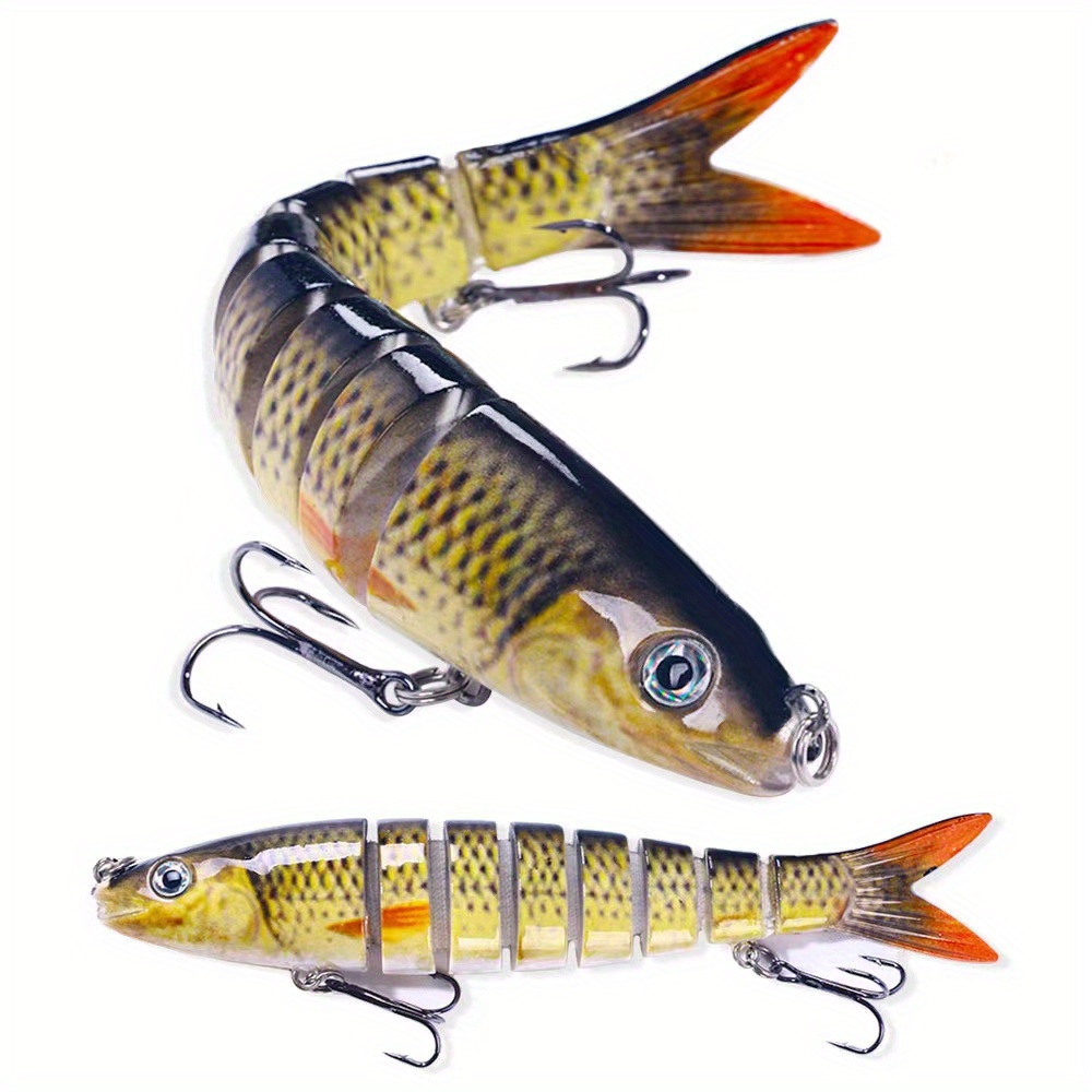 FUSIGO Bass Trout Fishing Lure Kit Segmented Multi Jointed