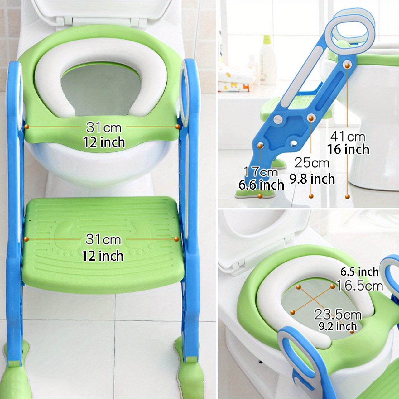 Potty Training Toilet Seat Step Stool Ladder Padded Seat Non Temu