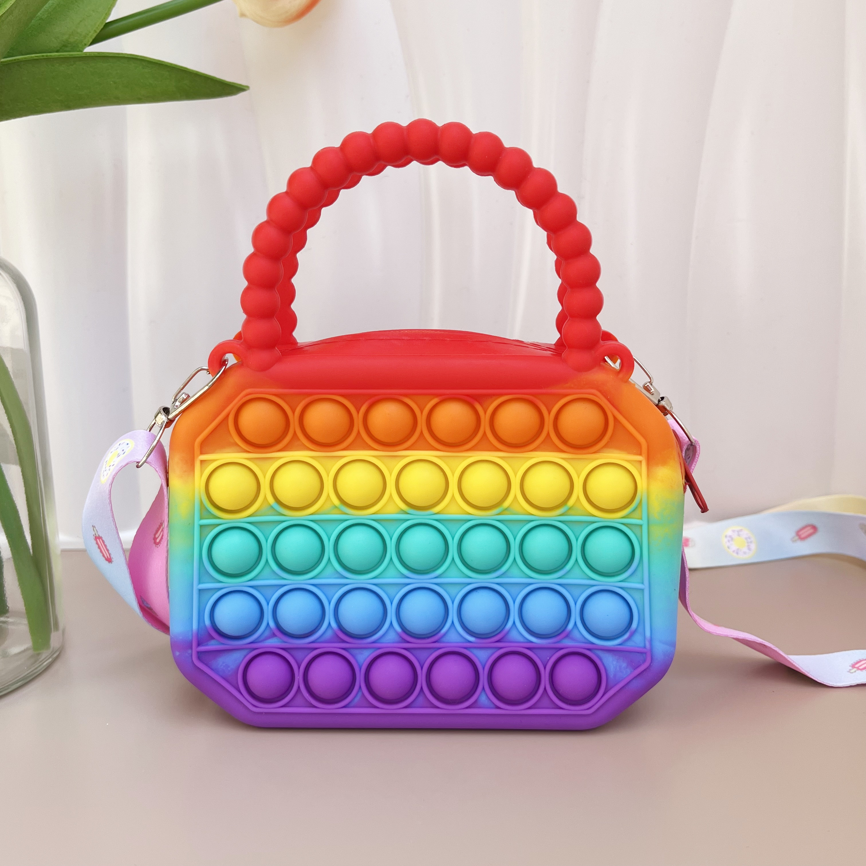 1pc Riñonera Niña Bolso Hombro Silicona Bolsa Burbujas - Temu Chile