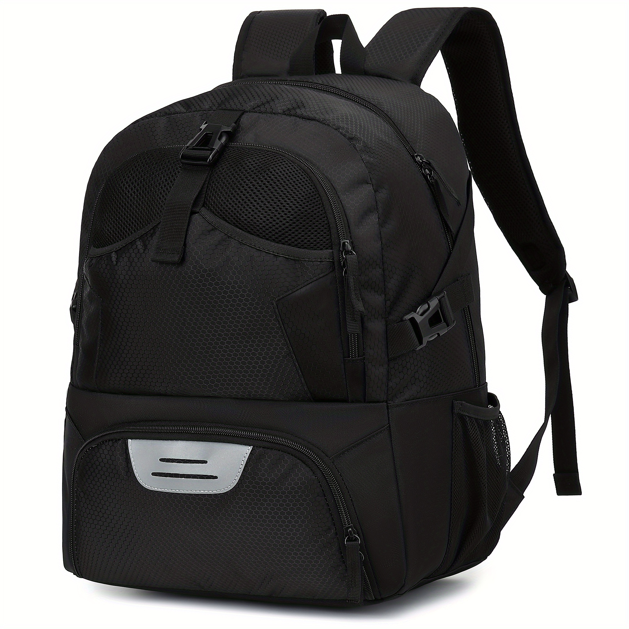 Mochila escolar de baloncesto negra y azul mochila ligera para laptop  Mochila de viaje para estudiantes con rayas reflectantes, Varios colores