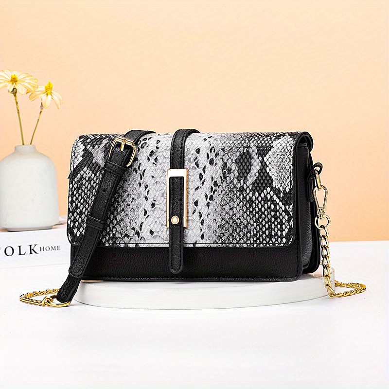 Mini Gradient Printed Crossbody Bag, Colorful Snakeskin Pattern Purses,  Trendy Pu Leather Shoulder Bag - Temu