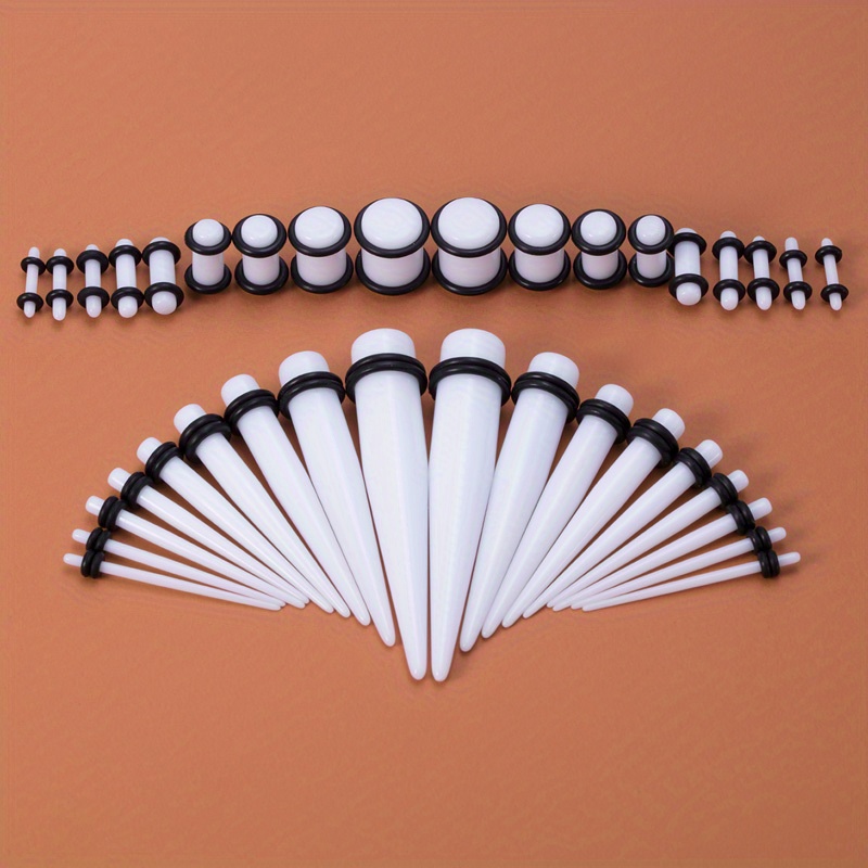 36 Pcs Colorful Acrylic Ear Gauges Taper Stretching Kit